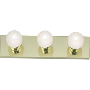 Brentwood 3 Light 18 inch Polished Brass Bath Light Wall Light