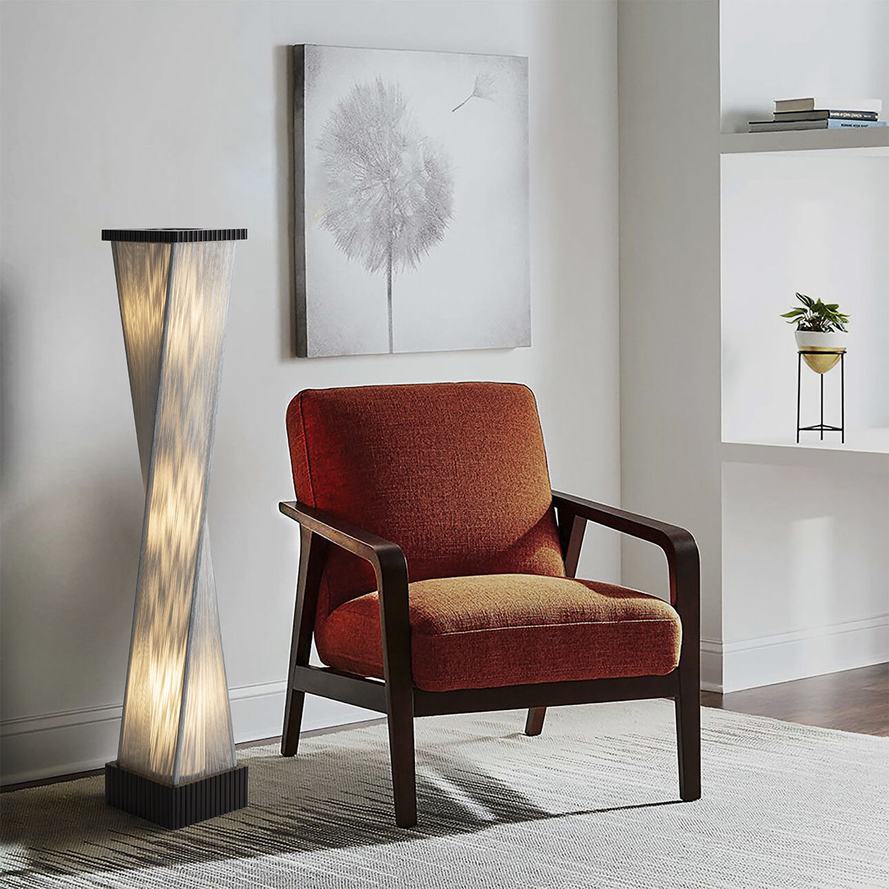 Torque 54 inch 23.00 watt Dark Brown Accent Floor Lamp Portable Light