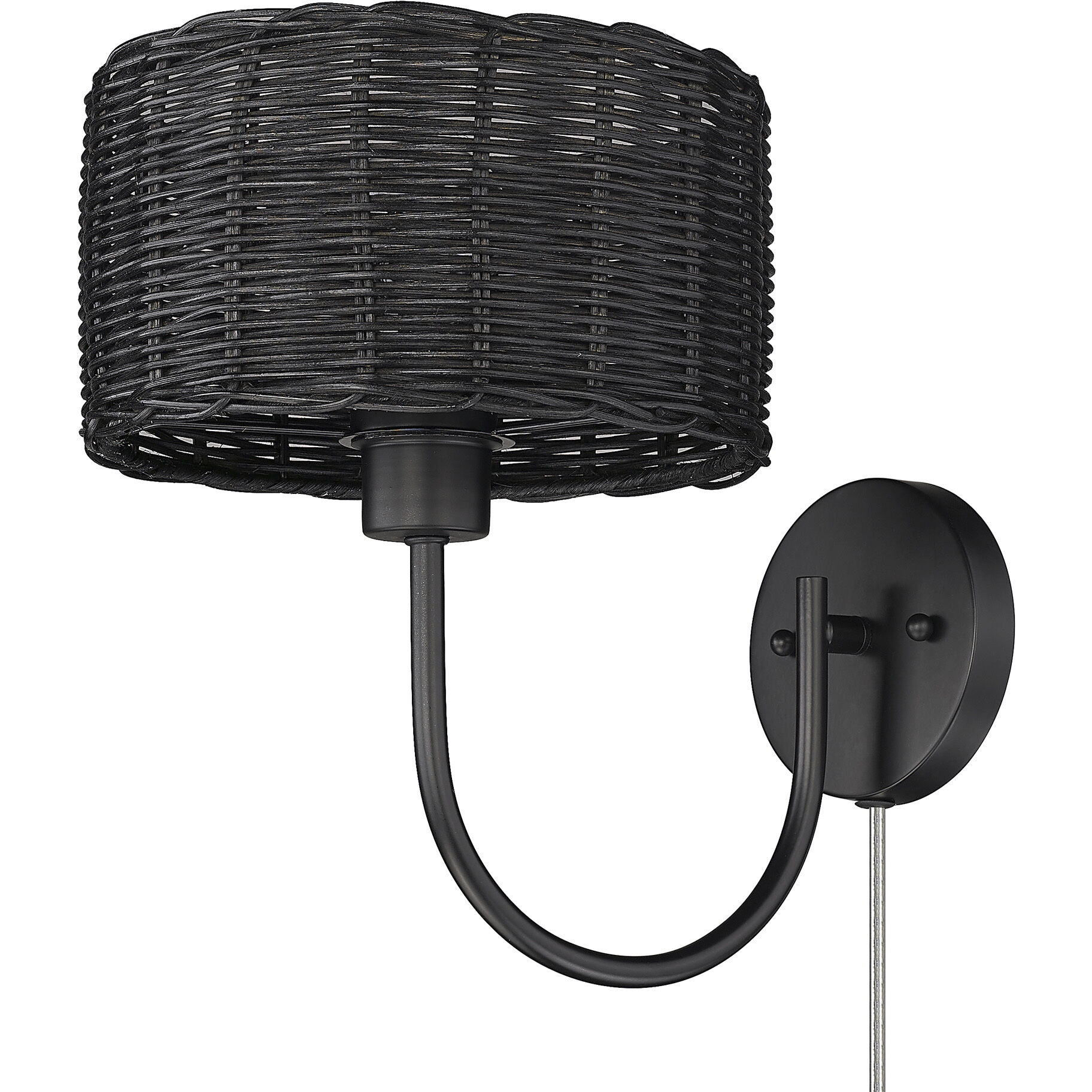 Erma 1 Light 9 inch Matte Black Wall Sconce Wall Light