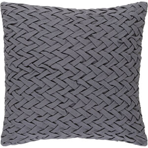 Facade 18 X 18 inch Grey Pillow Cover