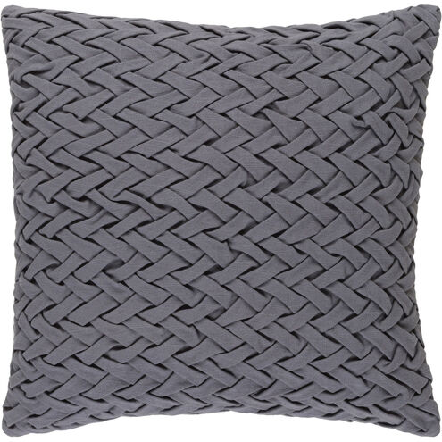 Facade 18 X 18 inch Medium Gray Pillow Cover