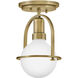 Somerset 1 Light 6.25 inch Heritage Brass Semi-flush Mount Ceiling Light