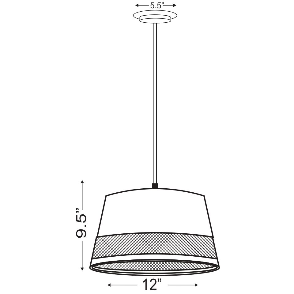 Maddox 1 Light 12 inch Rubbed Brass Pendant Ceiling Light