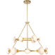 Zill LED 42.13 inch Lily Gold Pendant Ceiling Light