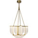 Anders LED 30 inch Vintage Brass Chandelier Ceiling Light