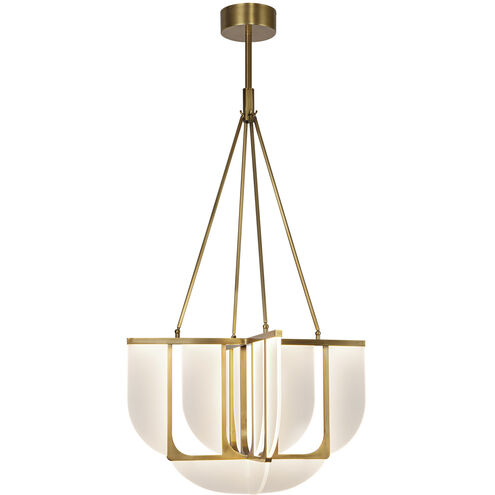 Anders LED 30 inch Vintage Brass Chandelier Ceiling Light