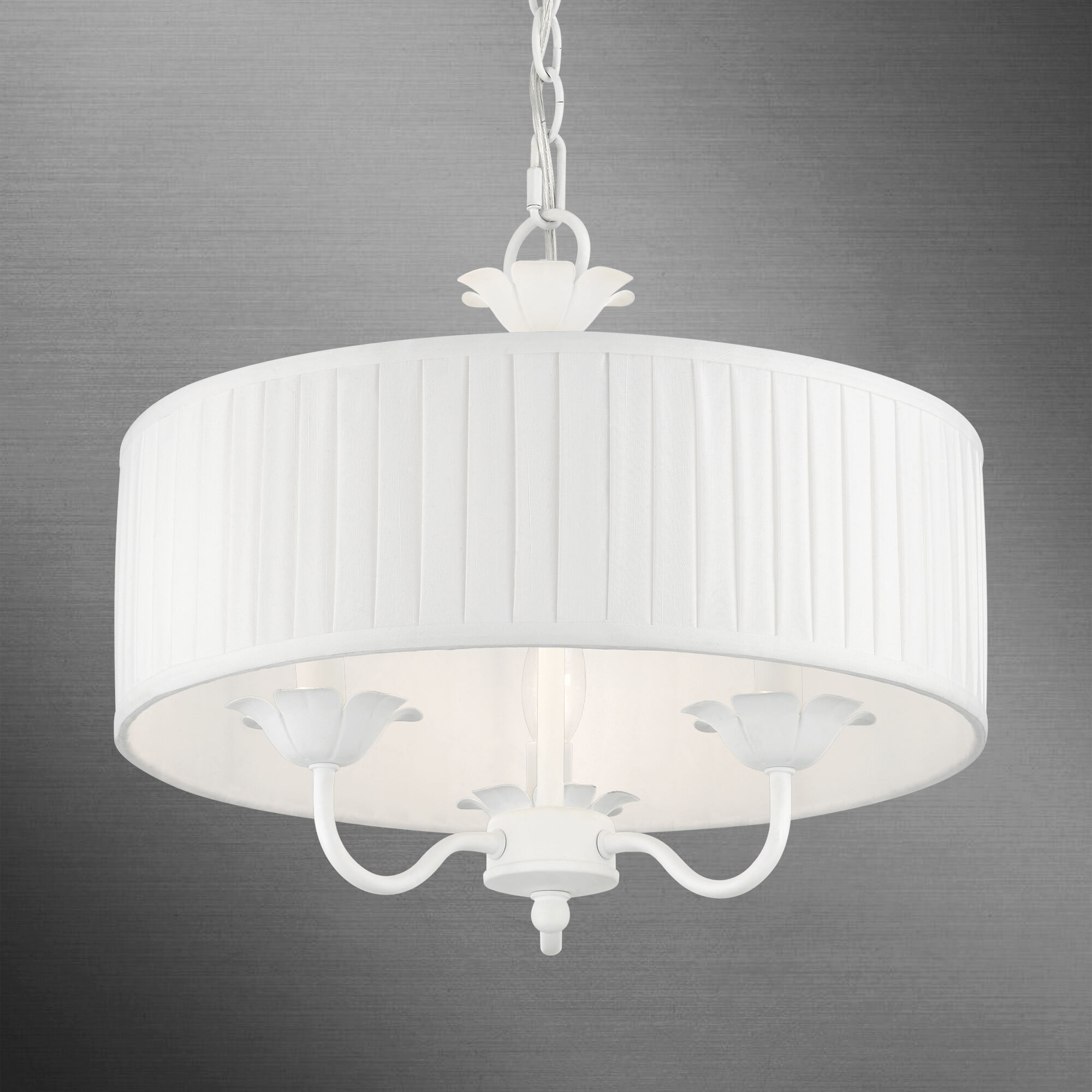 Edinburgh 3 Light 16 inch White Pendant Chandelier Ceiling Light