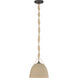Cordon 1 Light 10 inch Dark Bronze and Natural Pendant Ceiling Light