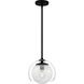 Eslinger 1 Light 10 inch Matte Black Mini Pendant Ceiling Light, Small