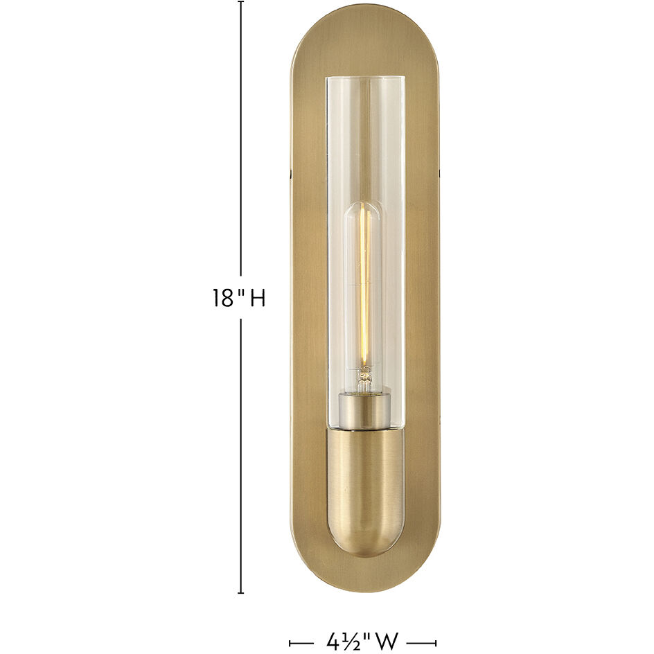 Tully 1 Light 4.5 inch Lacquered Brass ADA Sconce Wall Light