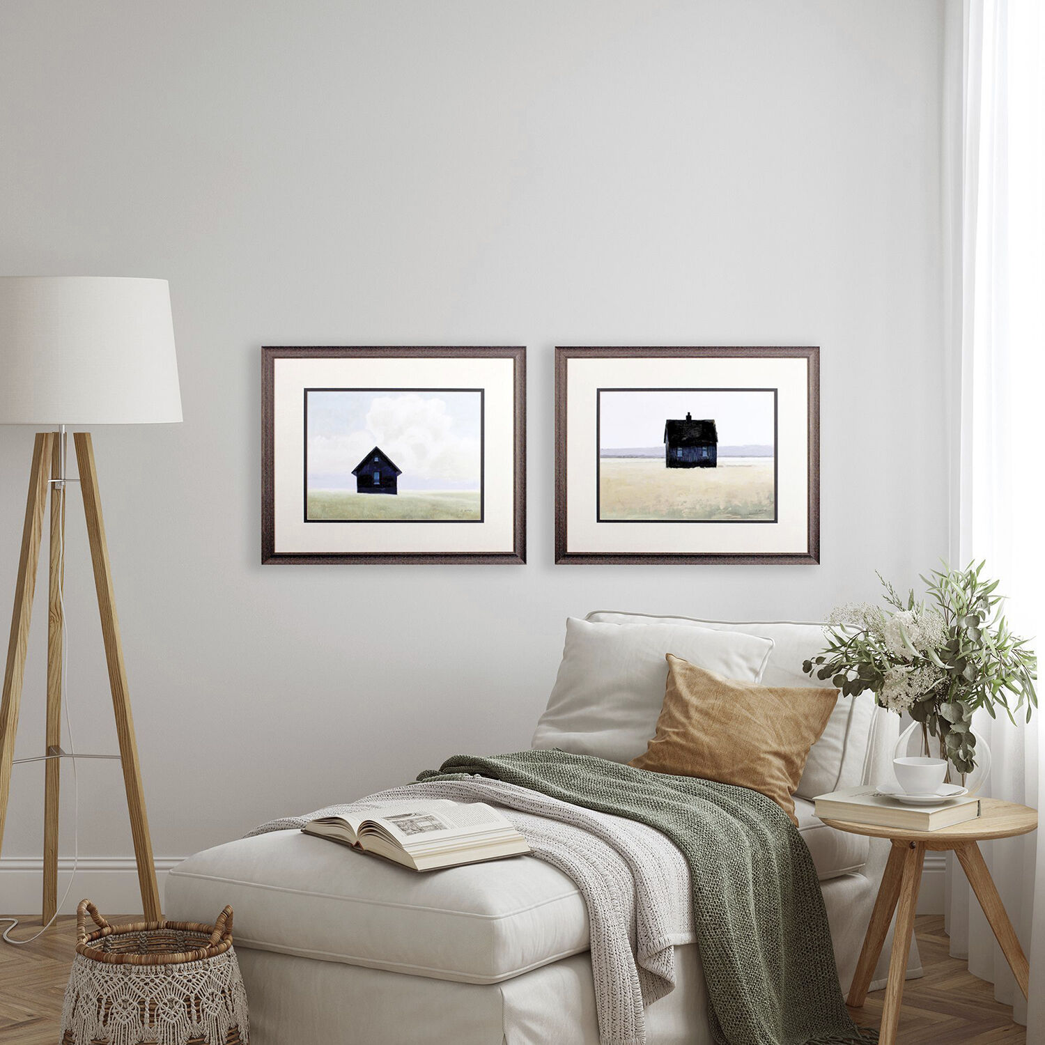 Farmhouse Green and Yellow and Blue and Neutral Framed Art, Propac