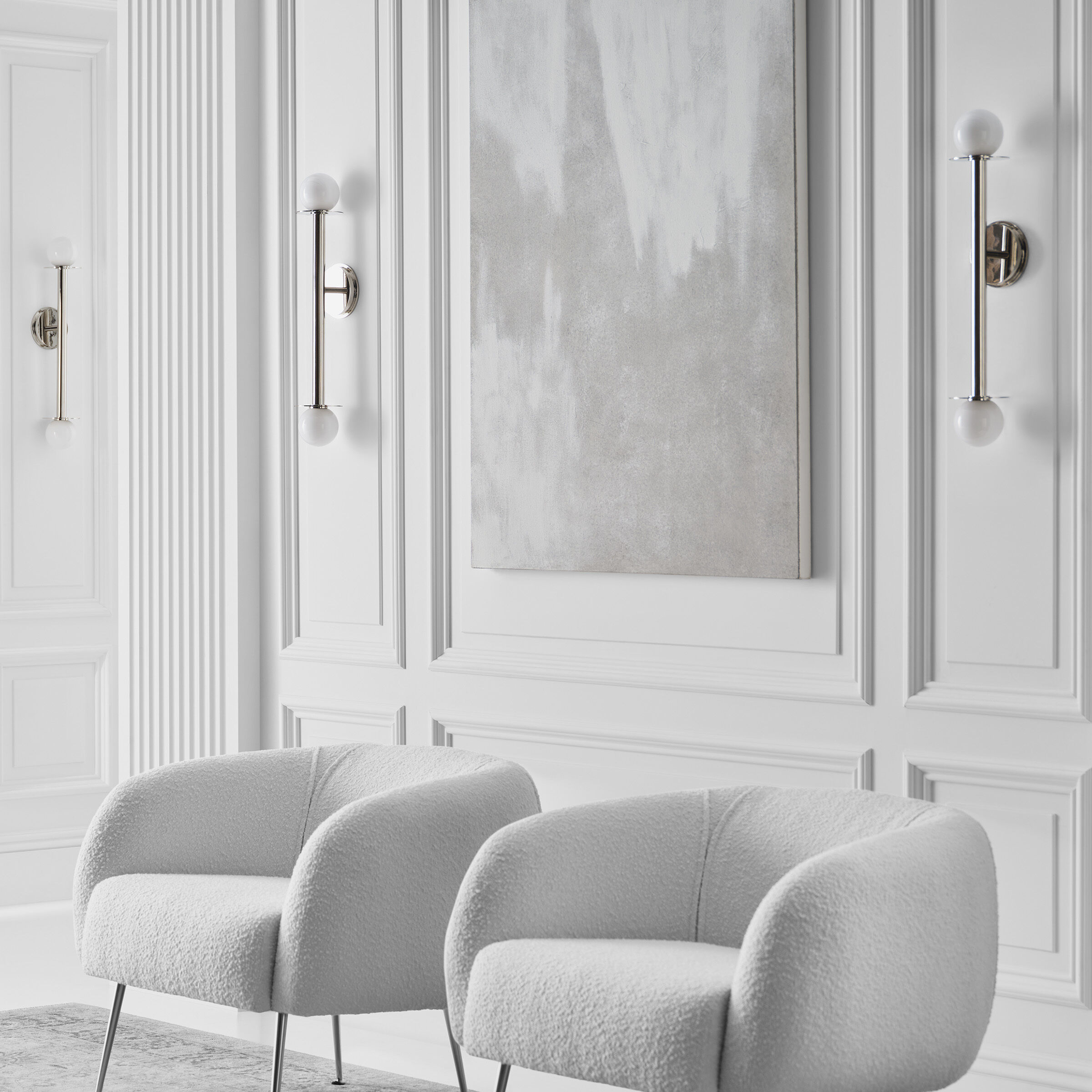 Kelly by Kelly Wearstler Nodes 2 Light 4.75 inch Polished Nickel Sconce Wall Light