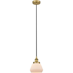 Edison Fulton LED 7 inch Brushed Brass Mini Pendant Ceiling Light