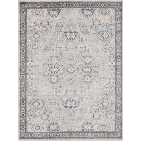 Ankara 123 X 94 inch Light Grey Rug in 8 x 10, Rectangle