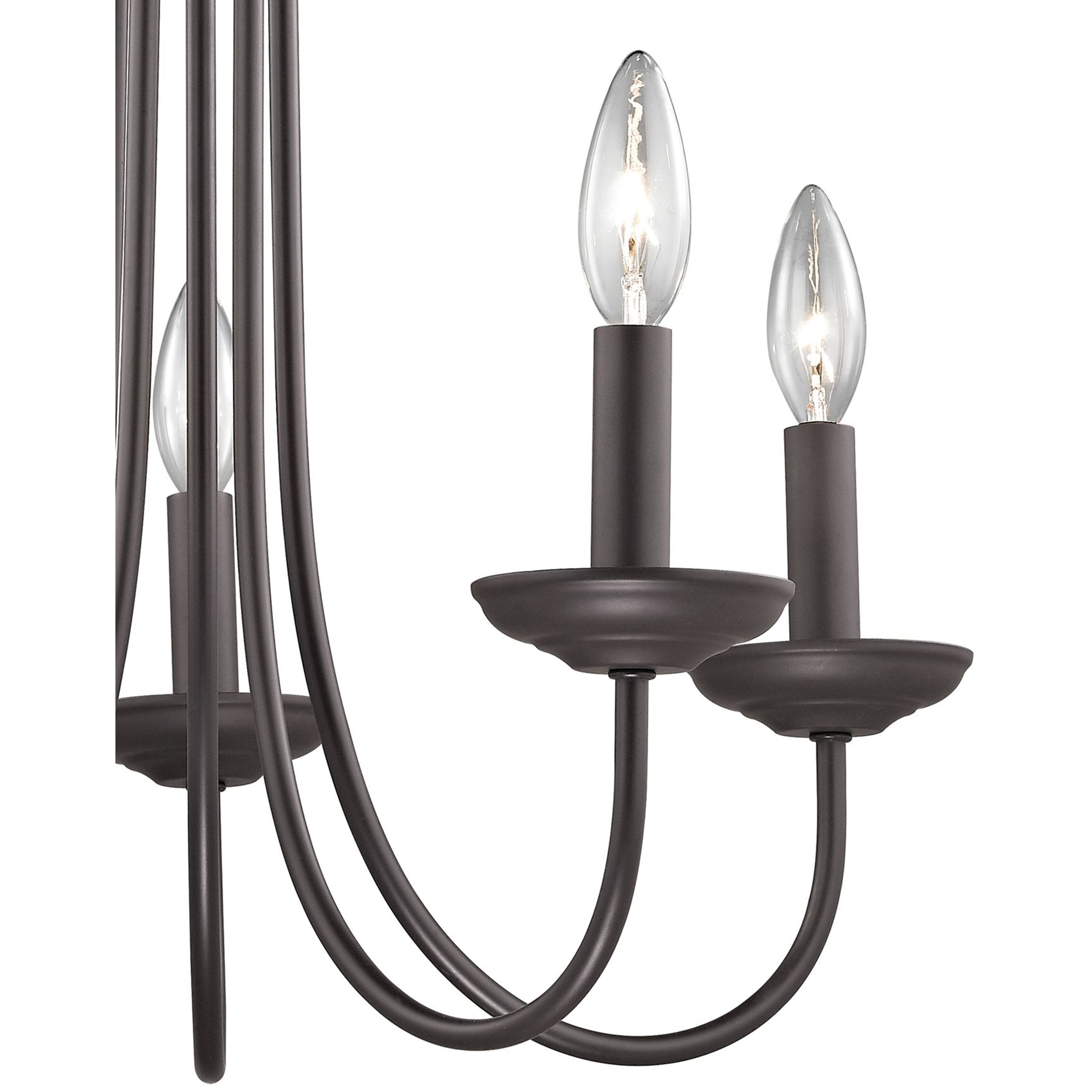 Montgomery 5 Light 20 inch Oil Rubbed Bronze Chandelier Ceiling Light