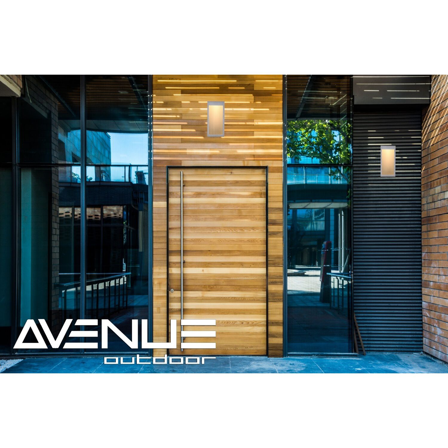 Avenue Outdoor LED 12 inch Silver Outdoor Wall Mount