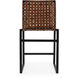Urban Brown Woven Leather Accent Chair