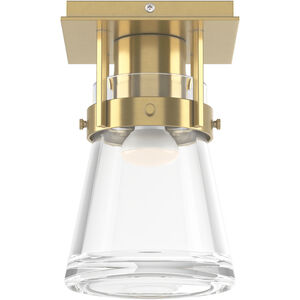 Erlenmeyer 1 Light 6.1 inch Modern Brass Semi-Flush Ceiling Light
