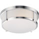 Rogue LED 13 inch Satin Nickel Flush Mount Ceiling Light