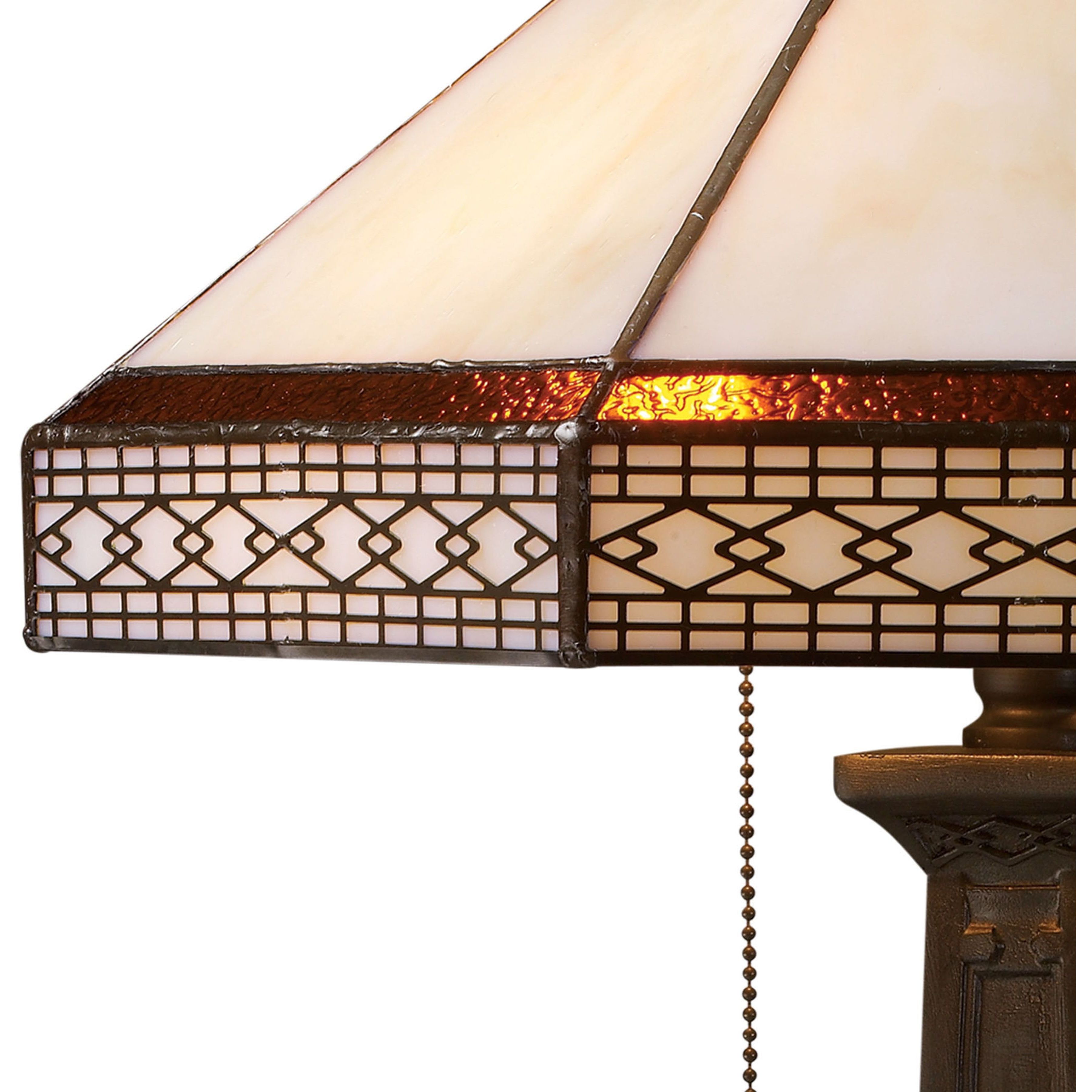 Stone Filigree 24 inch 60 watt Bronze with Multicolor Table Lamp Portable Light
