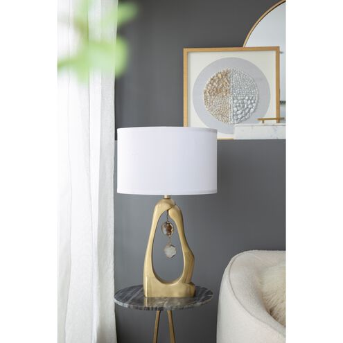 Geode 27.5 inch 40.00 watt Gold and White Table Lamp Portable Light