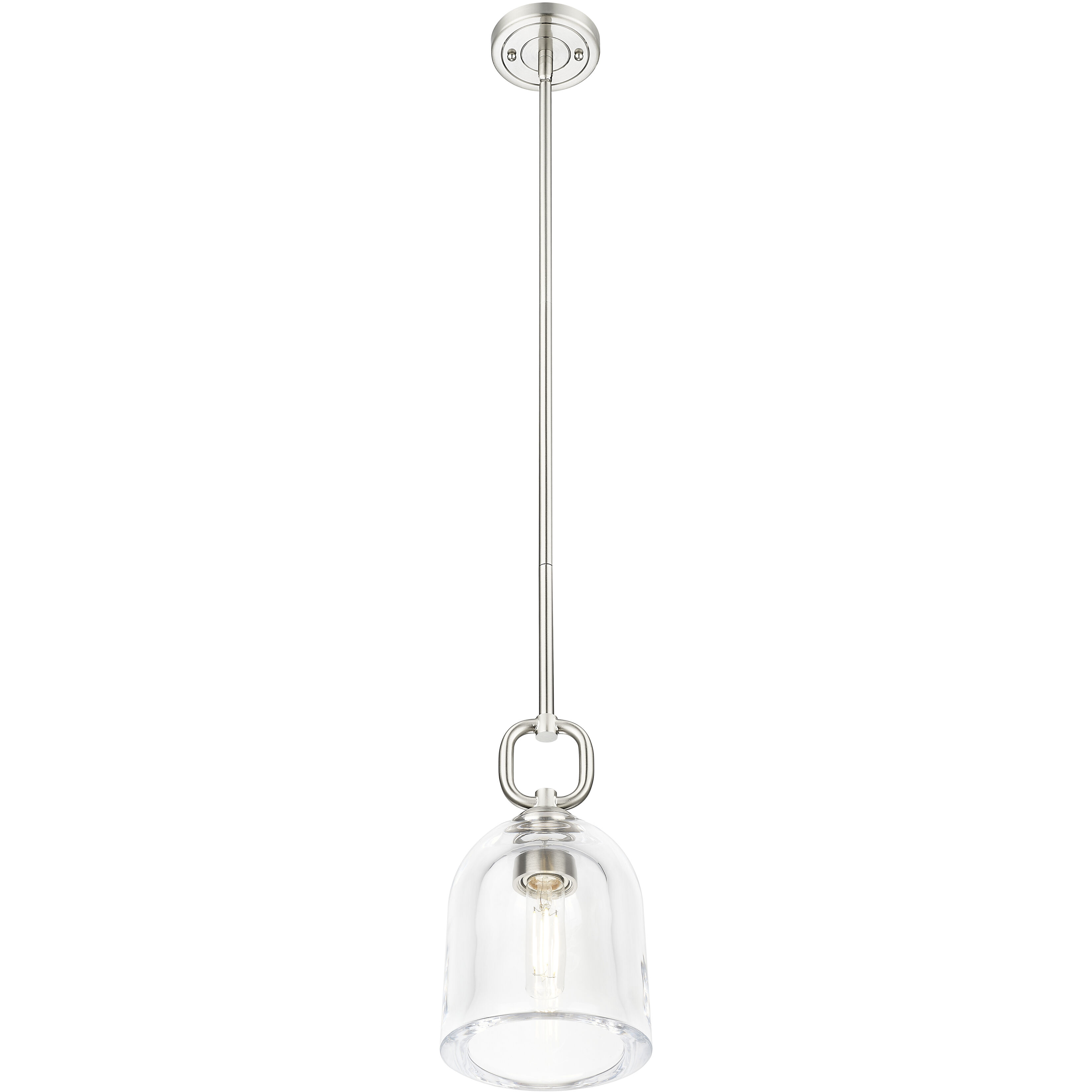 Downtown Urban Hudson 1 Light 6 inch Satin Nickel Mini Pendant Ceiling Light