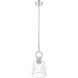 Downtown Urban Hudson 1 Light 6 inch Satin Nickel Mini Pendant Ceiling Light