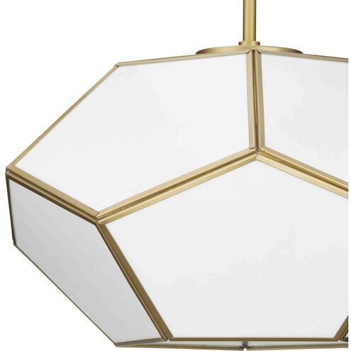 Latham 3 Light 18 inch Vintage Gold Semi-Flush Mount Ceiling Light