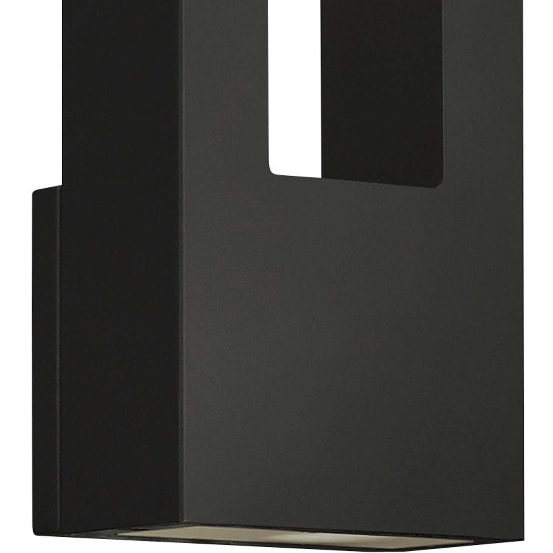 Atlantis LED 16 inch Satin Black Outdoor Wall Mount Lantern, Medium