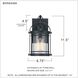 Booker 1 Light 12 inch Mystic Black Wall Lantern