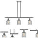 Ballston Caledonia LED 36 inch Brushed Satin Nickel Island Light Ceiling Light in Charcoal Glass, Ballston