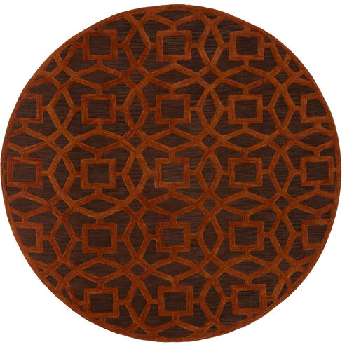 Dream 96 X 96 inch Dark Brown, Burnt Orange Rug