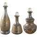 Kemal Antique Silver with Gold Bottle, Set of 3
