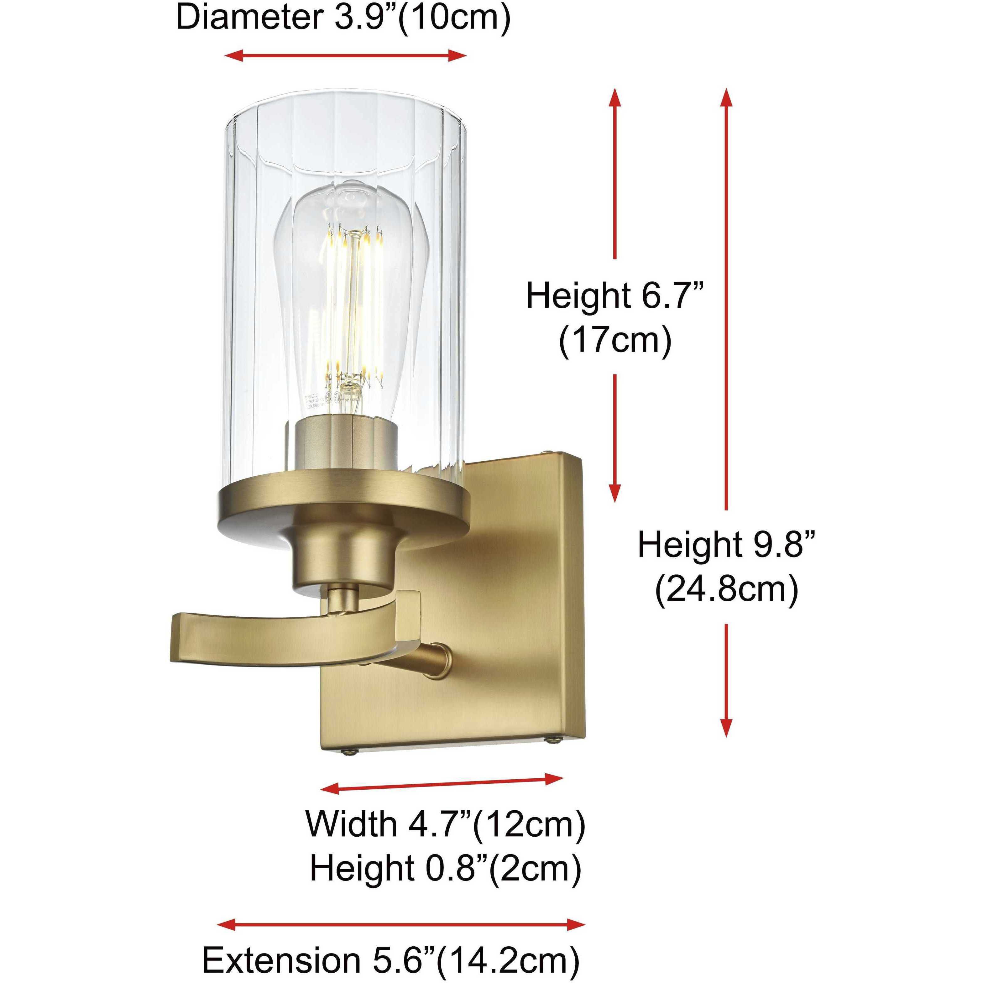 Thane 1 Light 5 inch Satin Gold Bath Sconce Wall Light