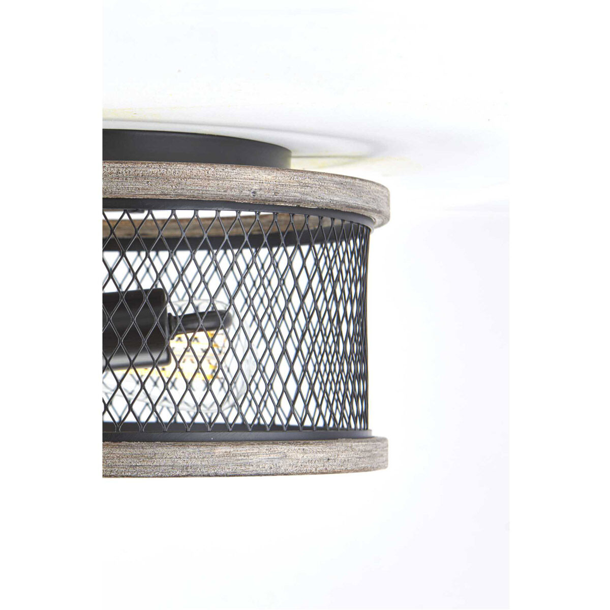 Austelle 2 Light 14 inch Antique Bronze Flush Mount Ceiling Light