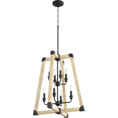 Alpine 8 Light 22 inch Noir with Driftwood Entry Pendant Ceiling Light