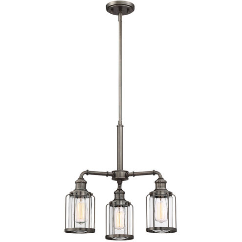 Anson 3 Light 20 inch Satin Copper Bronze Chandelier Ceiling Light