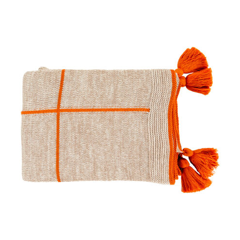 Fleck 60 X 50 inch Burnt Orange/Camel/Ivory Throws