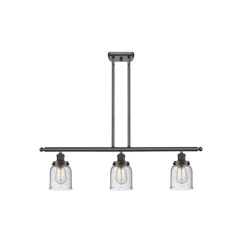 Ballston Small Bell LED 36 inch Oil Rubbed Bronze Island Light Ceiling Light in Seedy Glass, Ballston