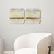 Coastal Horizon Blue and Brown and Metallic Wall Sculpture, The Studio