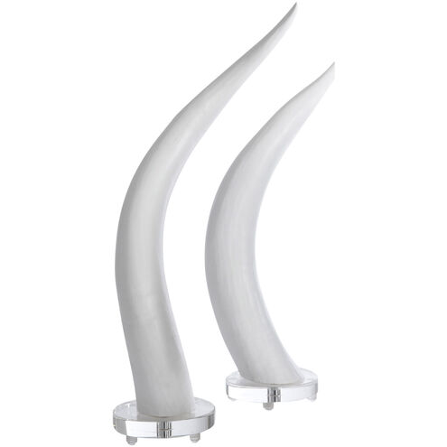 Chelsea House White/Clear Decorative Accents, Set of 2