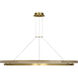 Sean Lavin Grace 1 Light 65 inch Hand Rubbed Antique Brass/Natural Oak Chandelier Ceiling Light
