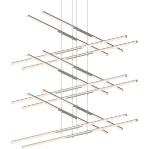 Tik-Tak LED 48 inch Satin Nickel Pendant Ceiling Light