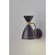 Oscar 6.25 inch Black with Antique Brass Accents Wall Light