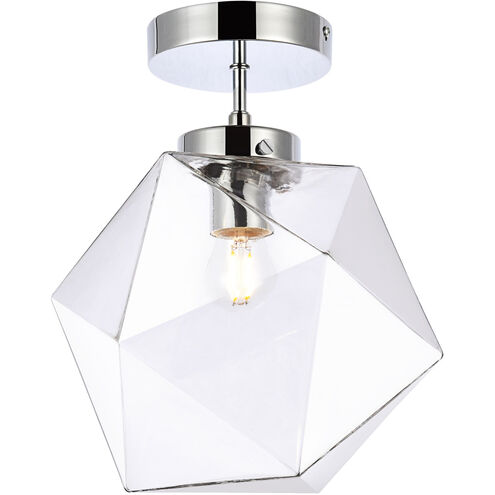 Lawrence 1 Light 10 inch Chrome Flush Mount Ceiling Light