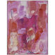 Pink Flush Pink with Coral and Whitewash Framed Wall Art, Abstract