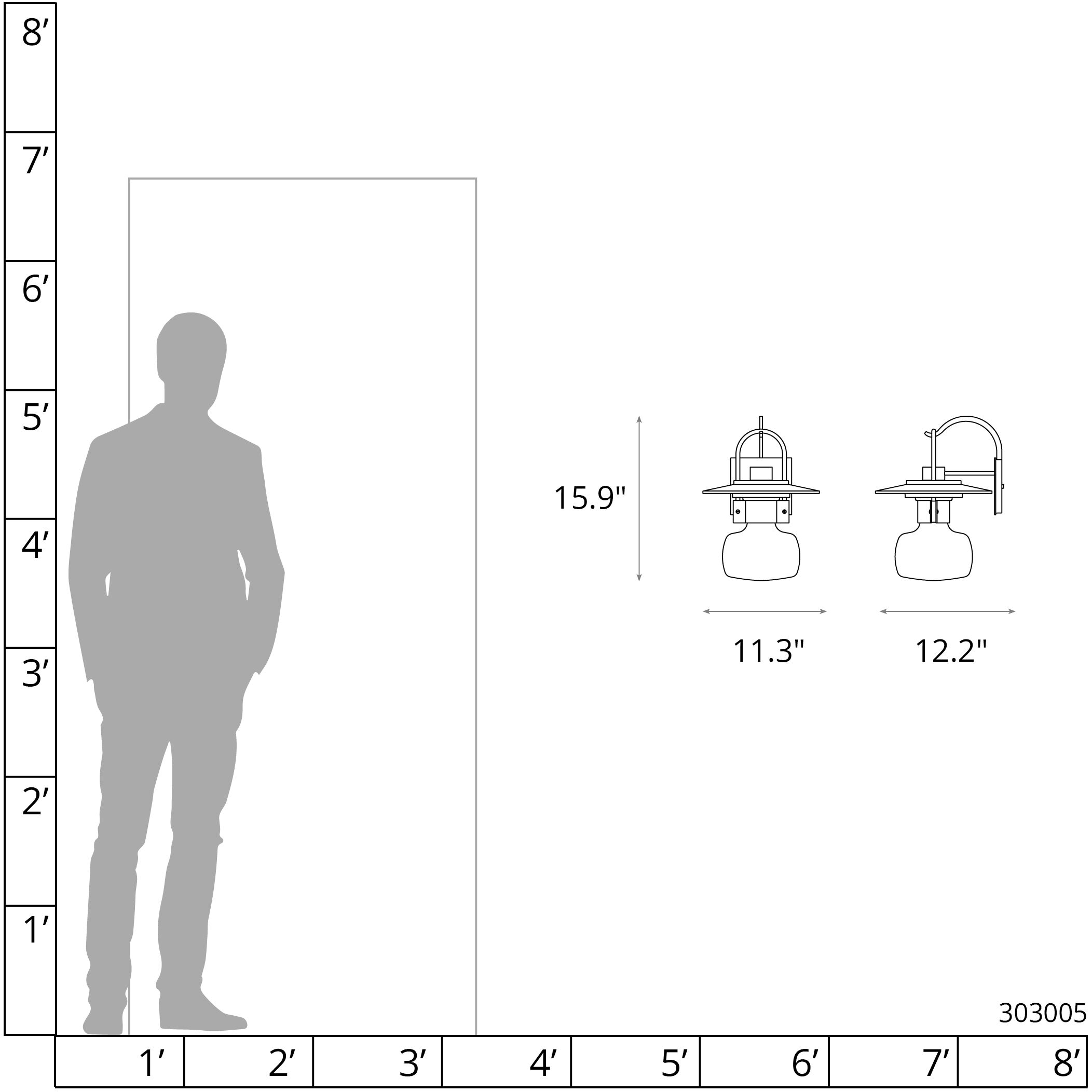 Mason 1 Light 15.9 inch Coastal Burnished Steel Outdoor Sconce, Large