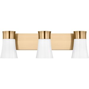 Drew & Jonathan Scott Roy 3 Light 14.5 inch Satin Brass Vanity Light Wall Light