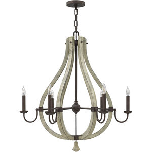Middlefield LED 30 inch Iron Rust Chandelier Ceiling Light