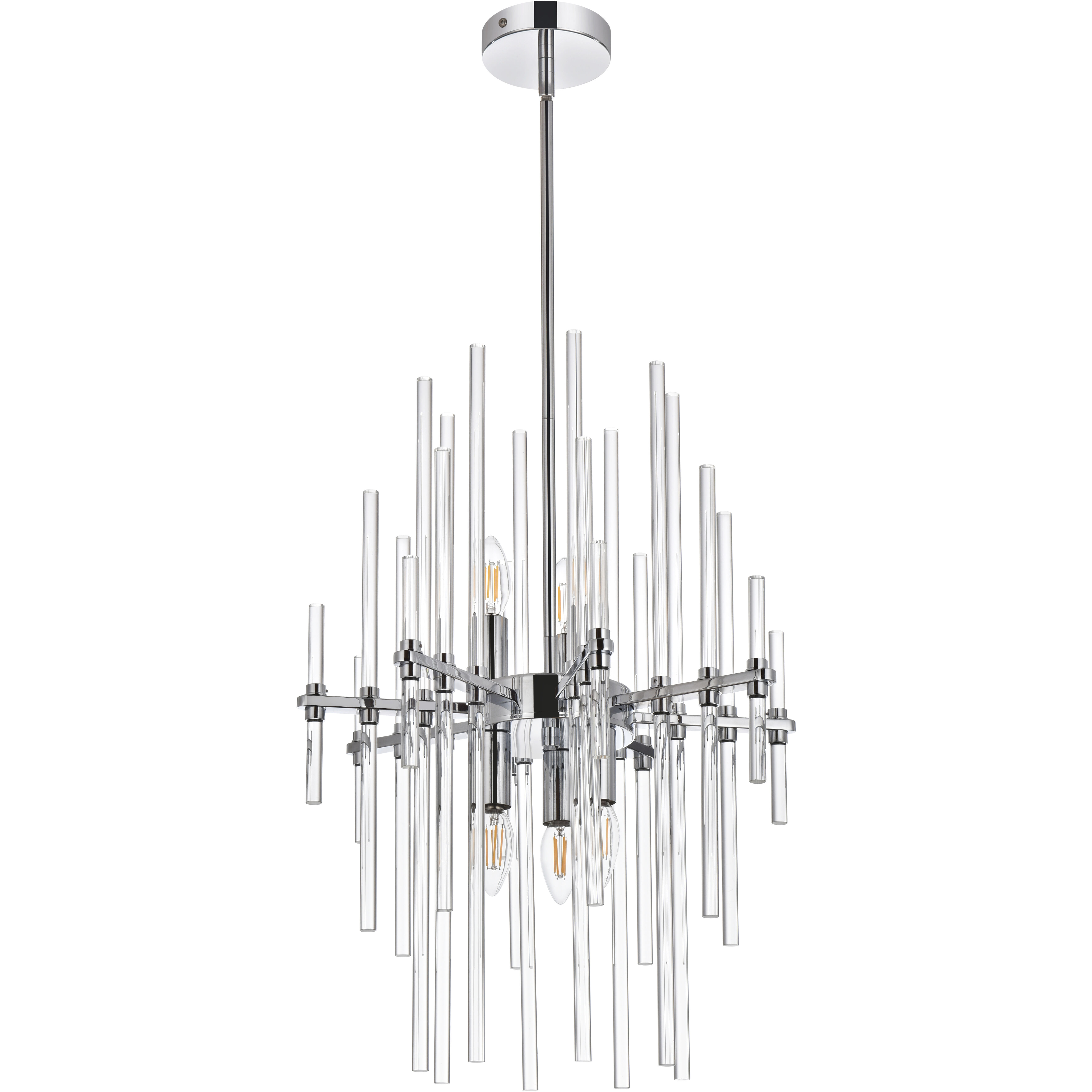 Sienna 6 Light 17 inch Chrome Pendant Ceiling Light